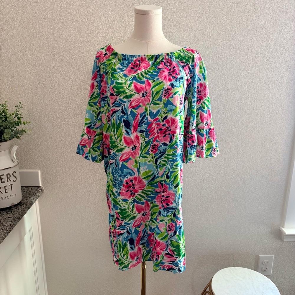 Tropical Off-Shoulder Dress 👗🏝️ - Picture 15 of 17